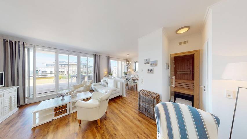Ferienwohnung für 2 Personen, mit Balkon und Sauna in Börgerende-Rethwisch