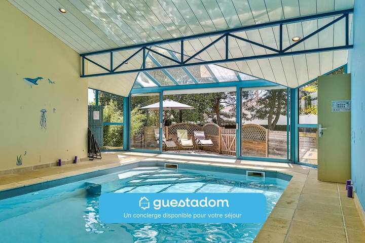 Maison de vacances pour 10 personnes, avec jardin ainsi que terrasse et piscine