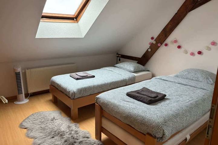 Appartement entier, 3rd Central 1 Br w/ 3 single beds 45m2 + 5mn from Basel in Saint-Louis, Région de Mulhouse