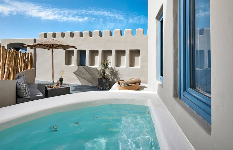 Ferienhaus für 3 Personen, mit Meerblick und Balkon sowie Terrasse