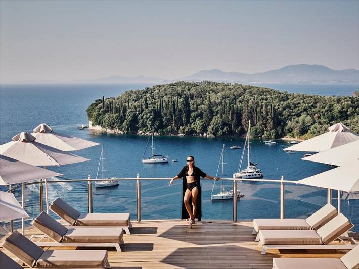 Vakantiepark voor 2 personen, with Balkon and Terras as well as Tuin and Zwembad op Corfu