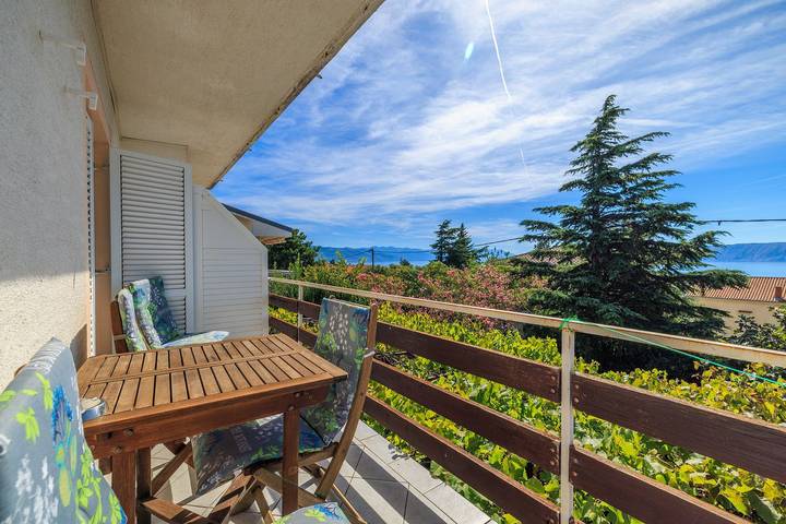 Ferienwohnung für 4 Personen, mit Balkon und Terrasse sowie Garten