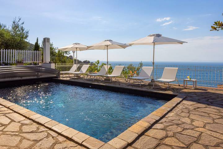 Villa per 8 persone, con piscina e sauna nonché vista oceano e giardino a Conca Verde - Sorrento