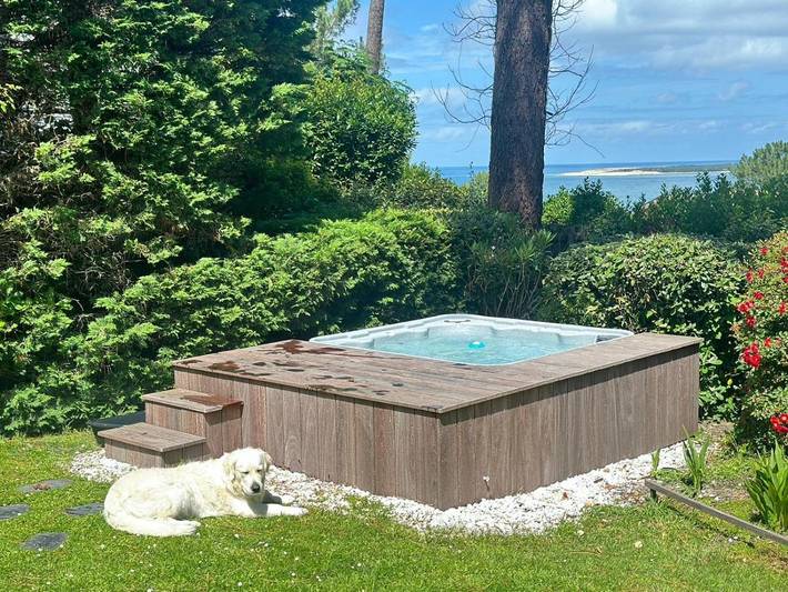 Location de vacances pour 9 personnes, avec jardin ainsi que vue et piscine, animaux acceptés sur la Dune du Pilat - 4