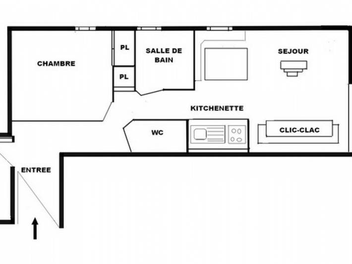 Apartamento entero, Les Saisies - Apartamento Sur 6 pers. con Balcón in Hauteluce, Albertville region