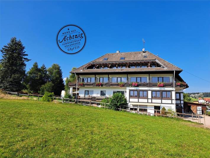 Hotel für 4 Personen, mit Balkon und Terrasse sowie Garten und Ausblick in Seewald