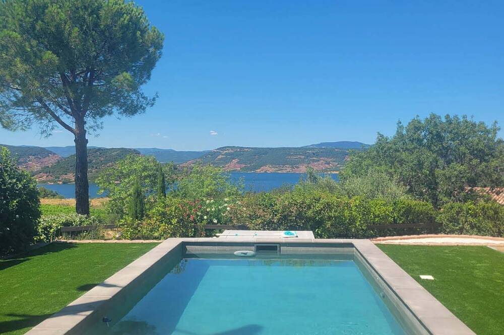 Villa T5 Swimming pool with view of Lac du Salagou in Liausson, Lodève region