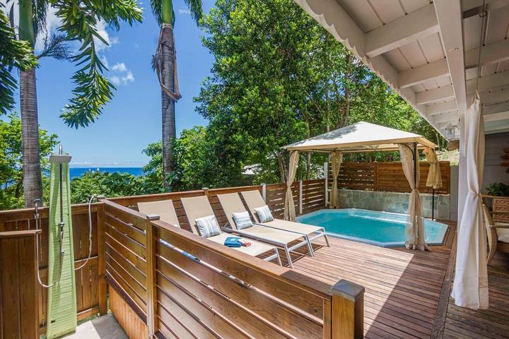 Villa pour 4 personnes, avec vue ainsi que jardin et piscine à Deshaies - 3