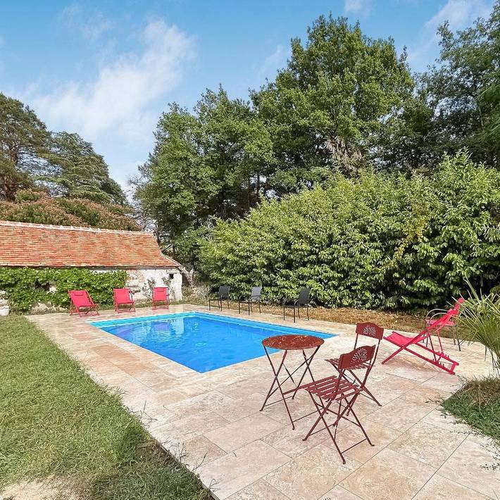 Gîte pour 9 personnes, avec piscine et jardin à Ménestreau-en-Villette