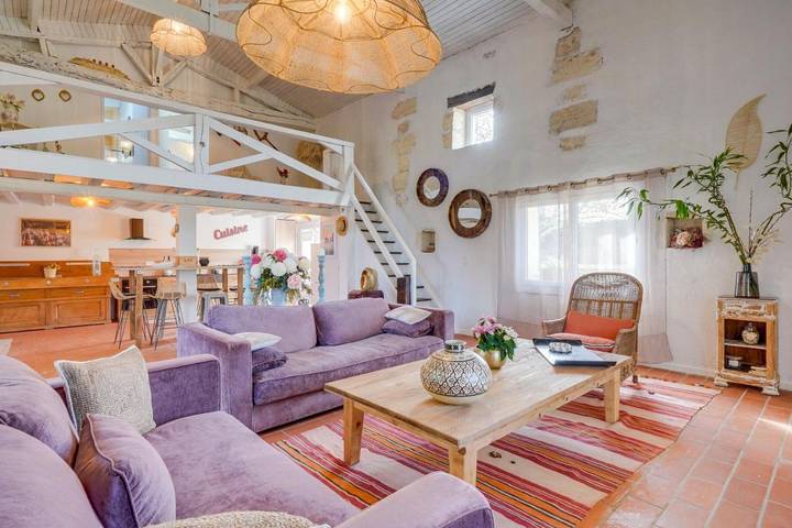 Location de vacances pour 4 personnes, avec jardin et vue à Tresses