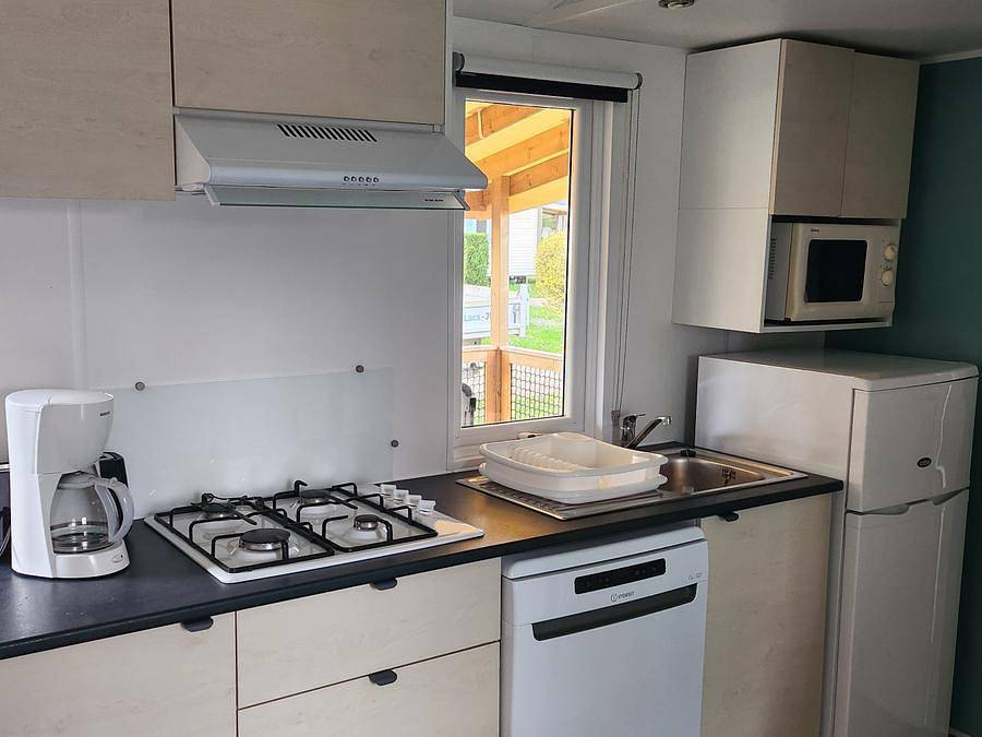 Camping des Pêcheurs - Mobilheim 5 personen - Mobilheim Confort Plus 28m2² in Pont-de-Poitte, Jura