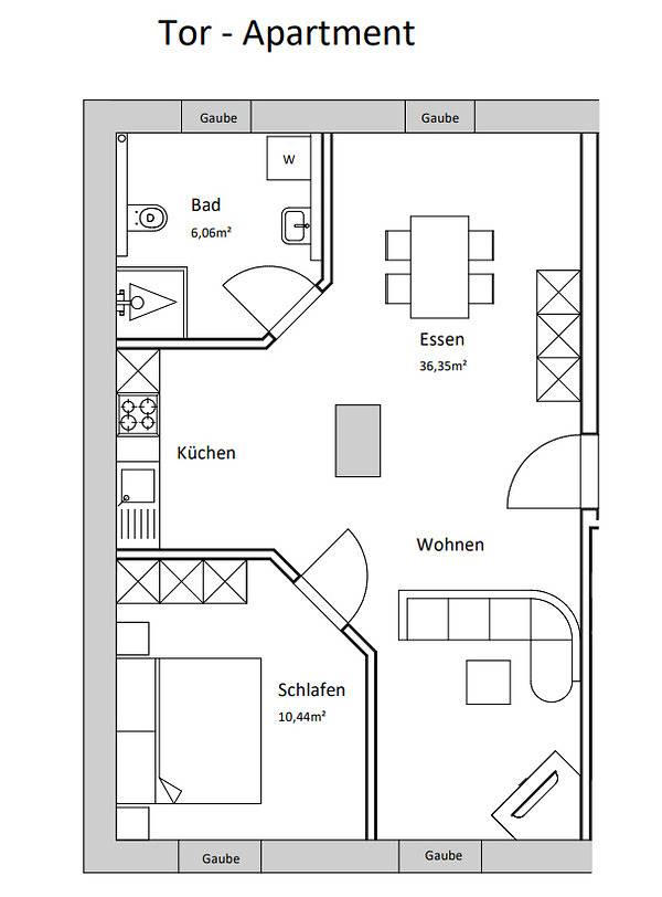 Ganze Ferienwohnung, Tor-Apartment im Herrenhaus Rheinblick in Xanten, Niederrhein