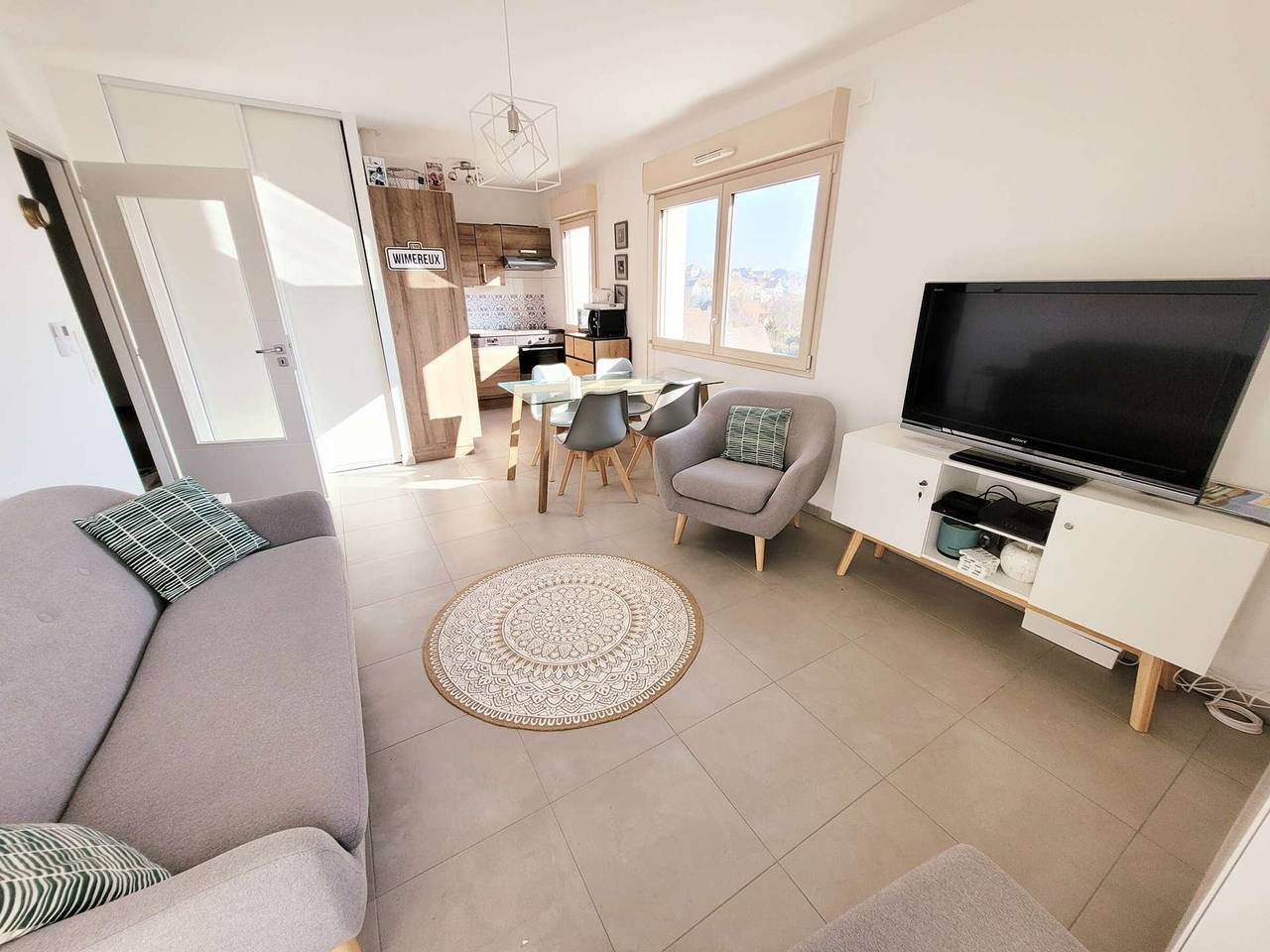 Ganze Wohnung, Helle 2-Zimmer-Wohnung in Wimereux, strandnah, mit Garage und Wlan in Wimereux, Boulogne-sur-Mer und Umgebung