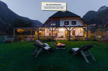 Cottage pour 4 personnes, avec jardin et vue, animaux acceptés à Solčava