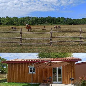 Location de vacances pour 3 personnes, avec jardin et vue à Vendays-Montalivet