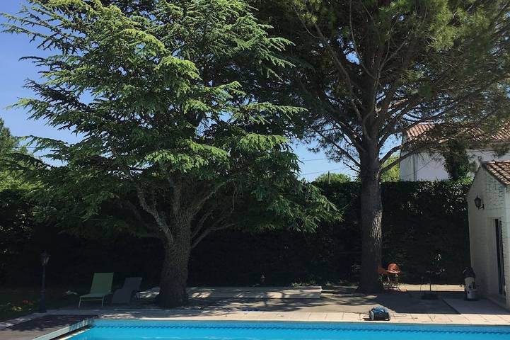 Appartement de vacances pour 4 personnes, avec Terrasse ainsi que Jardin et Piscine