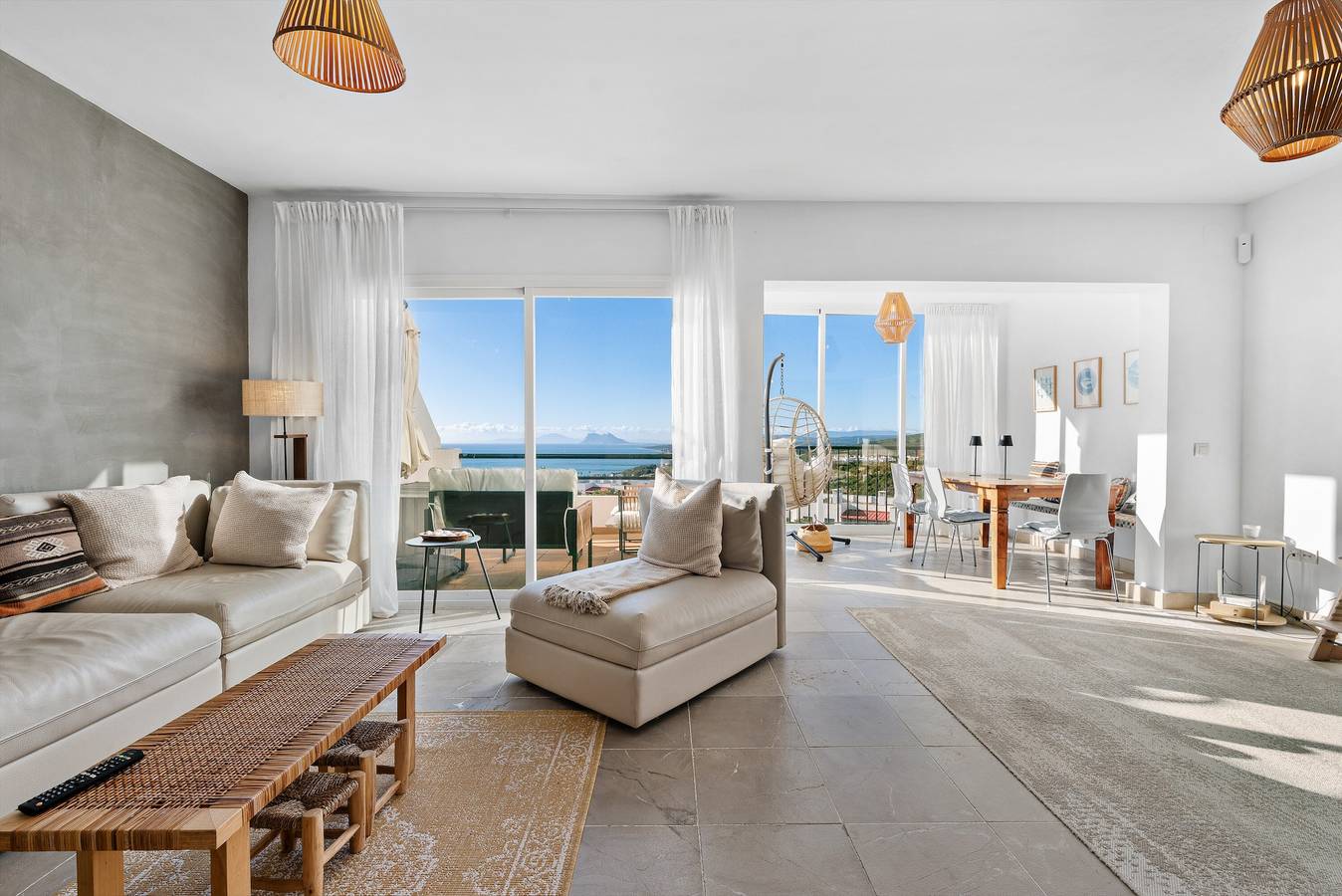 Casa María Luisa: Terrazza panoramica, vista spettacolare su Gibilterra e monolocale indipendente in Manilva, Provincia di Malaga