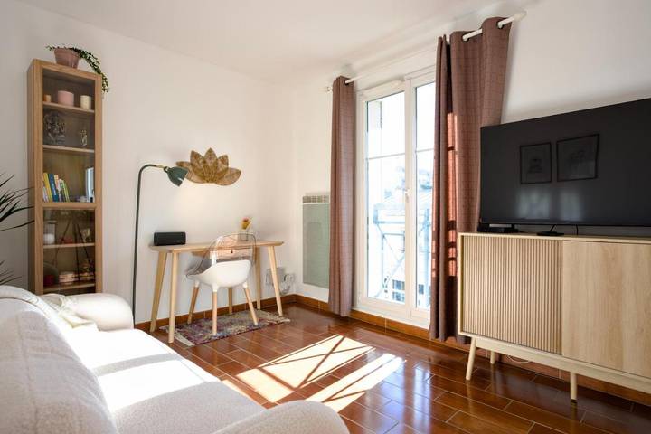 Appartement de vacances pour 3 personnes, avec Balcon ainsi que Terrasse et Vue