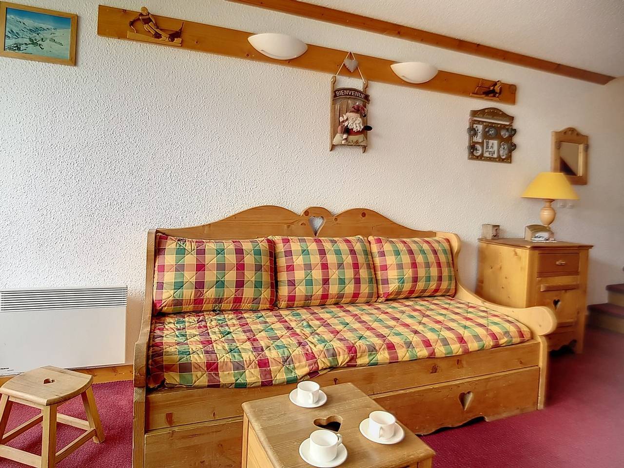 Gehele studio, Bright ski-in/ski-out duplex, balcony, 4 ppl in Les Menuires, Saint-Martin-de-Belleville