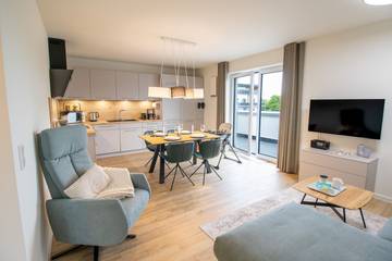 Ferienwohnung für 4 Personen, mit Sauna und Balkon, kinderfreundlich in Tossens