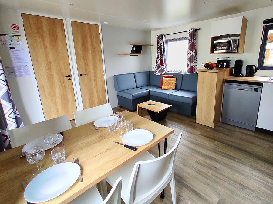 Camping Les Alizés  - Mobilheim 5 personen - Privilege N°1 32m² 1 Badezimmer in Saint-Hilaire-de-Riez, Vendée