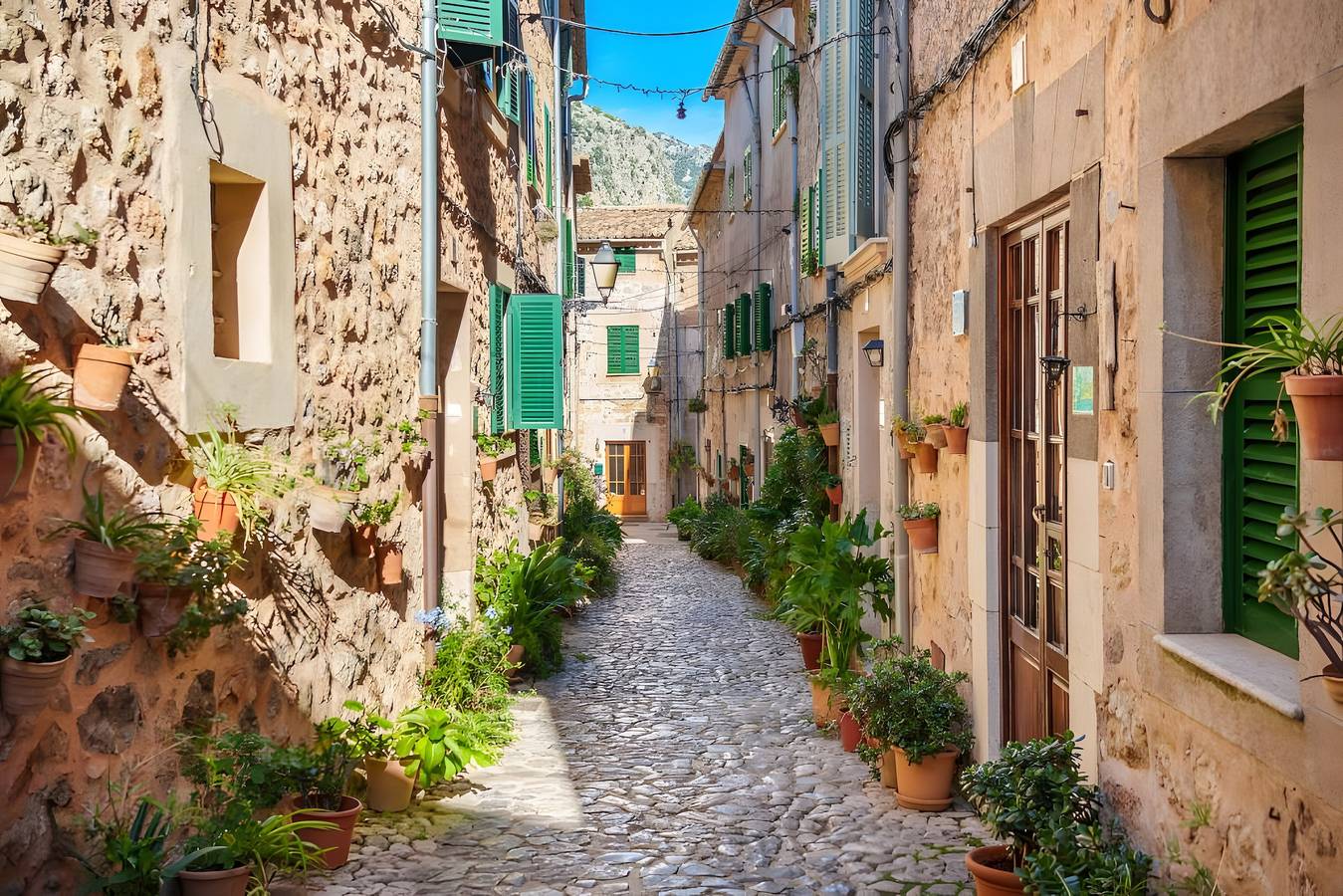 Ferienhaus „Rectoria 8“ mit Bergblick, Wlan und Klimaanlage in Valldemossa, Mallorca Westen