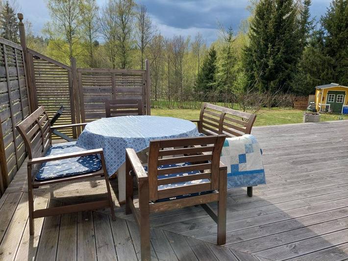 Ferienhaus für 6 Personen, mit Terrasse und Garten sowie Ausblick