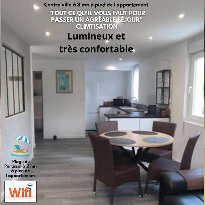 Appartement de vacances pour 3 personnes, avec jardin