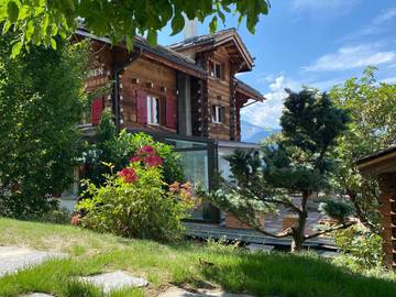 Cottage pour 2 personnes, avec terrasse ainsi que jardin et vue, animaux acceptés à Albinen