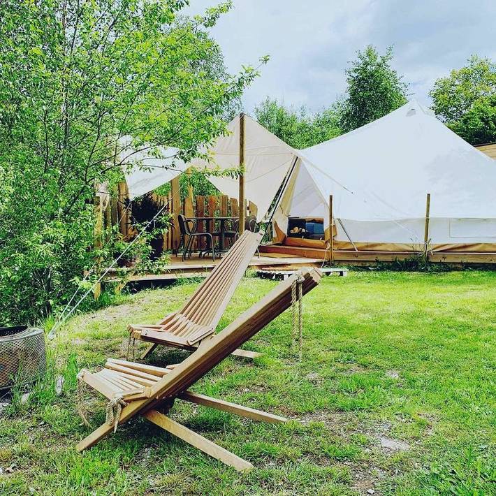 Tente pour 4 personnes, avec jardin ainsi que terrasse et vue dans les Vosges - 4