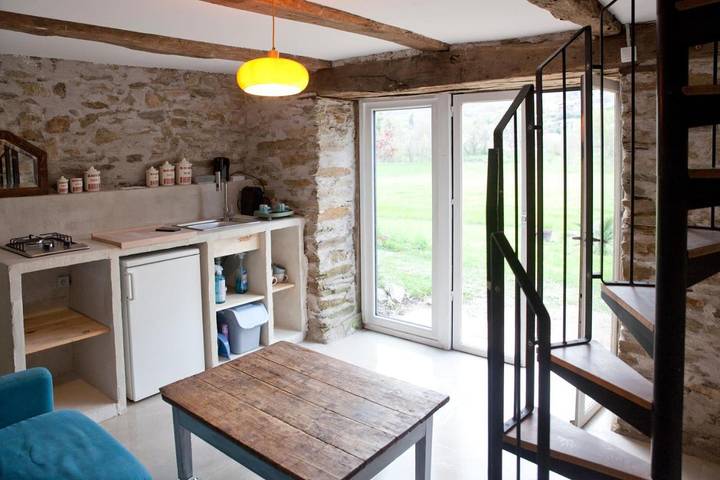 Maison de vacances pour 4 personnes, avec jardin ainsi que vue et piscine
