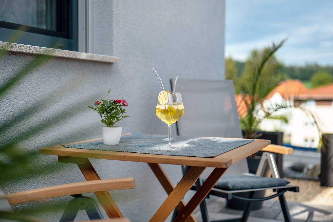 Ganze Wohnung, Ferienwohnung mit eigenem Eingang und privater Terrasse, Wlan und Klimaanlage in Deggenhausertal, Region Bodensee-Oberschwaben