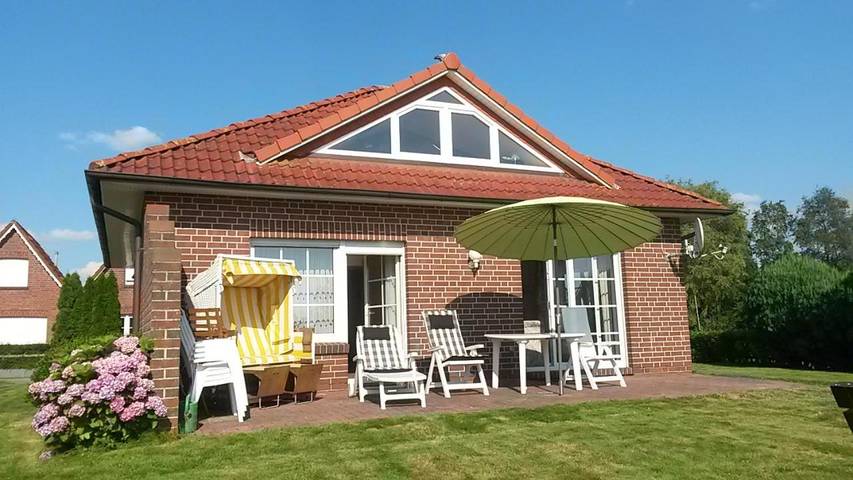 Ferienhaus für 4 Personen, mit Terrasse und Garten sowie Ausblick
