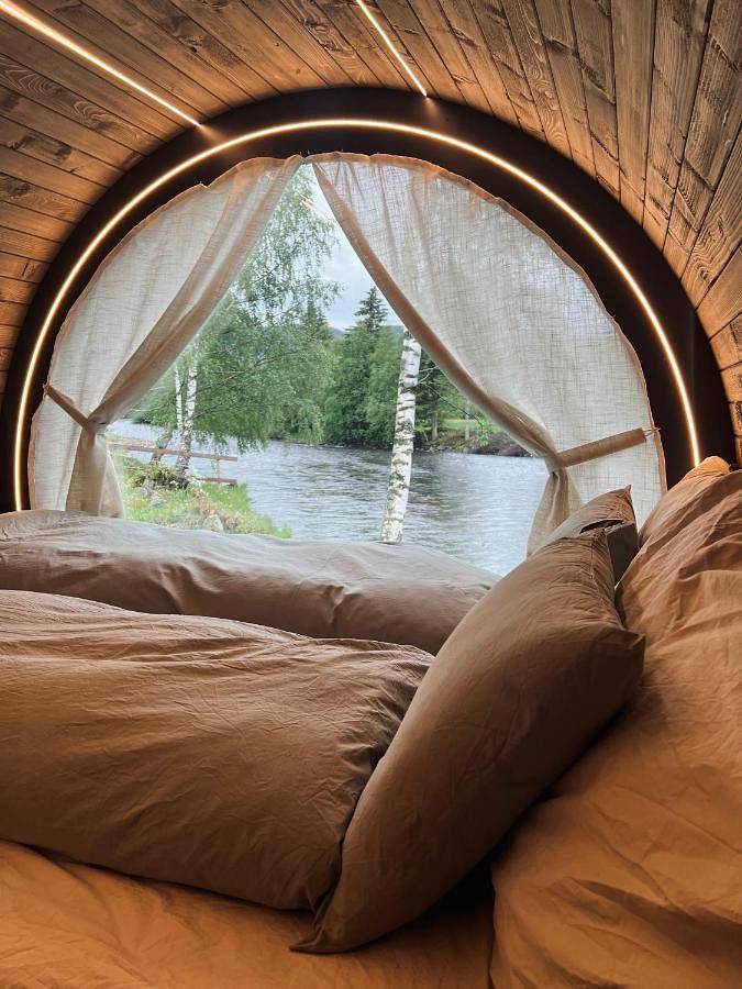 Camping für 2 Personen, mit Whirlpool und Terrasse sowie Garten und Seeblick in Norwegen - 3
