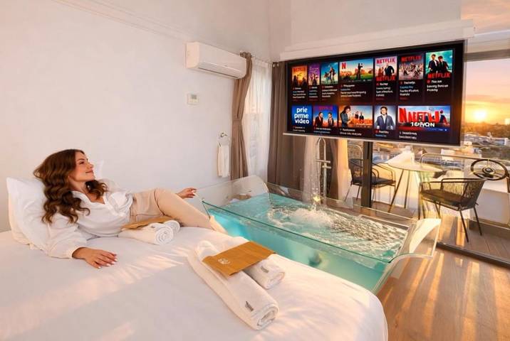 Location de vacances pour 2 personnes, avec Terrasse ainsi que Jacuzzi et Vue à Saverne