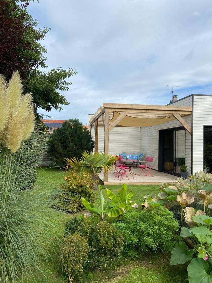 Maison de vacances pour 3 personnes, avec vue et jardin