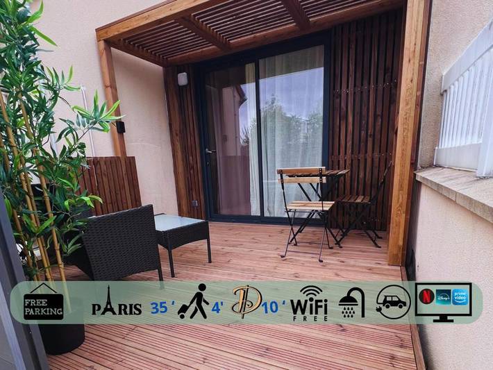 Location de vacances pour 4 personnes, avec terrasse à Coutevroult