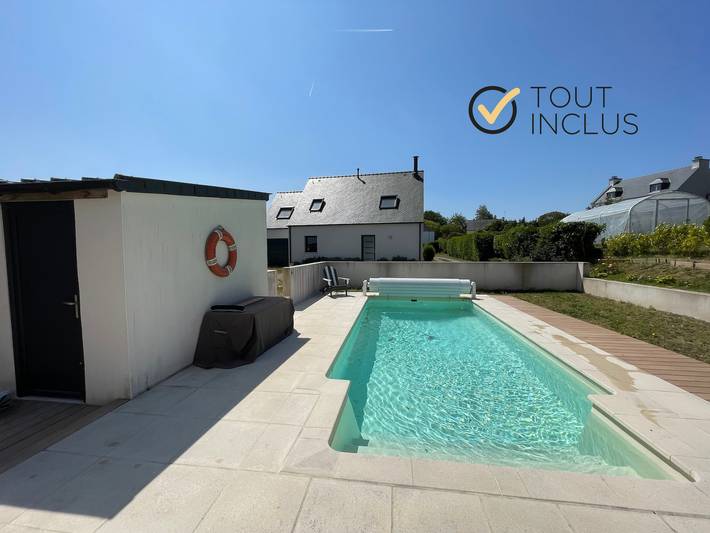 Location de vacances pour 10 personnes, avec jardin ainsi que piscine et terrasse à Saint-Pabu - 3