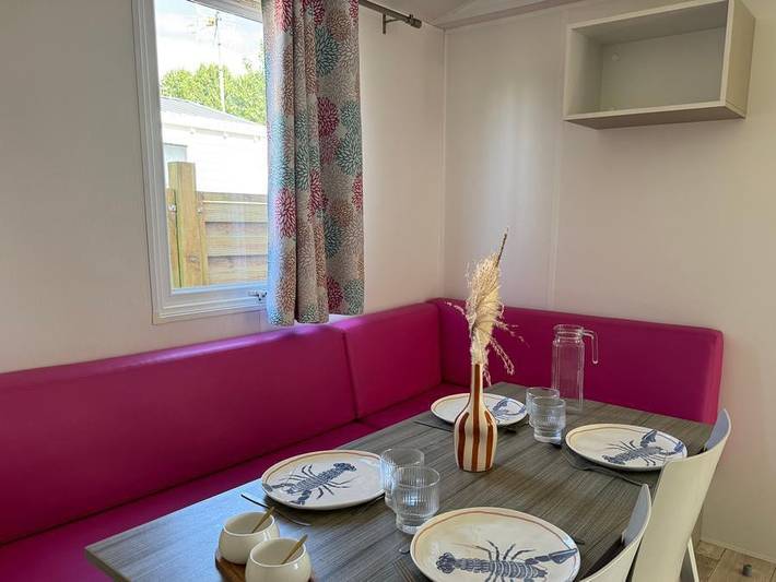 Camping Le Petit Bois - Mobilheim 8 personen - Mobilheim Confort 30 m² - 3 Zimmer 6/8 Pers. in Saint-Jean-de-Monts, Vendée