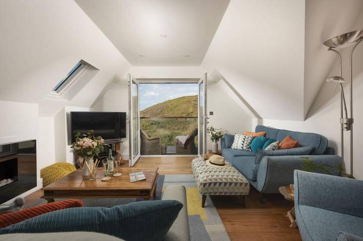 Holiday rental for 4 people, with garden and balcony as well as view in Watergate Bay