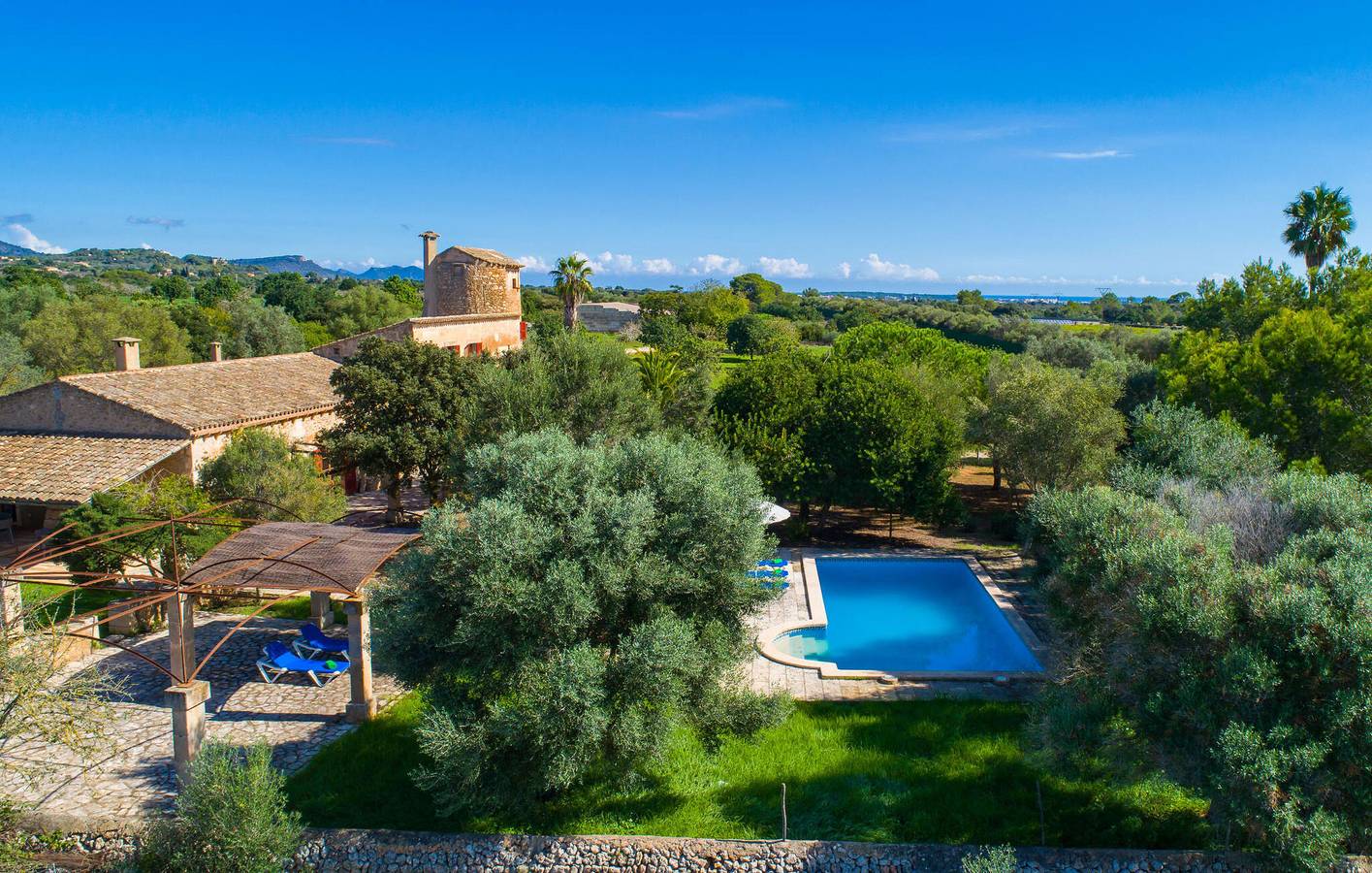 Appartement de luxe avec terrasse, piscine et Internet.vue in Manacor, Majorque de l'Est