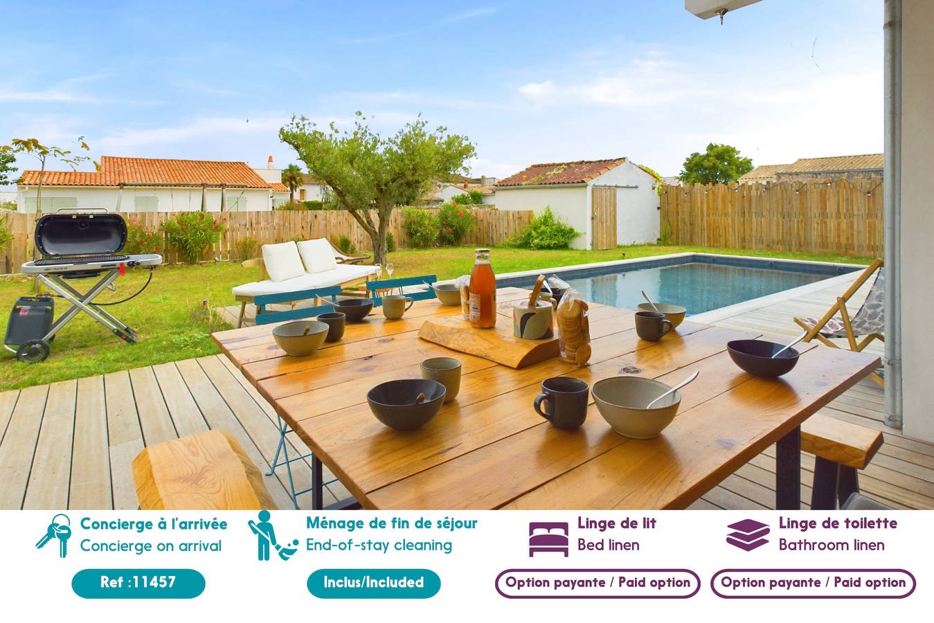 Villa d'architecte avec Piscine chauffée et jardin in Rivedoux-Plage, Île de Ré