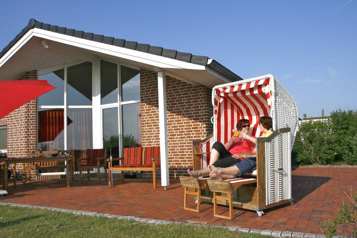 Ferienhaus für 5 Personen, mit Ausblick und Sauna sowie Garten, mit Haustier