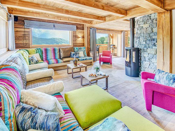 Chalet pour 14 personnes, avec vue ainsi que sauna et terrasse, animaux acceptés à Manigod - 4