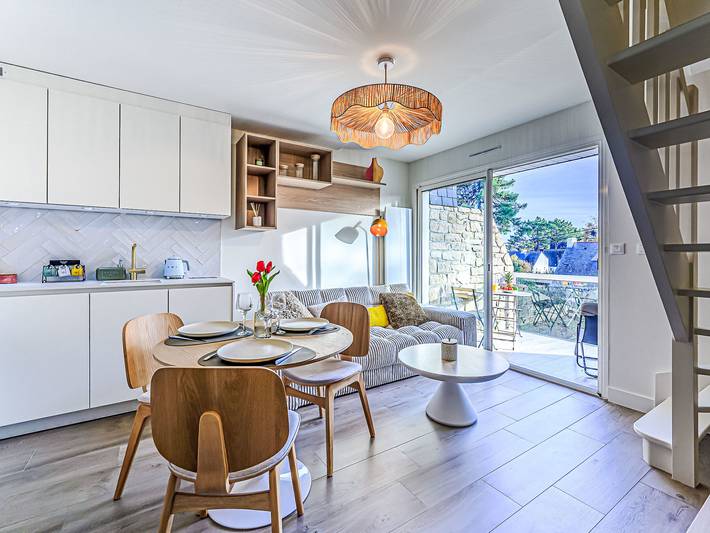 Location de vacances pour 4 personnes, avec balcon dans Carnac Plage