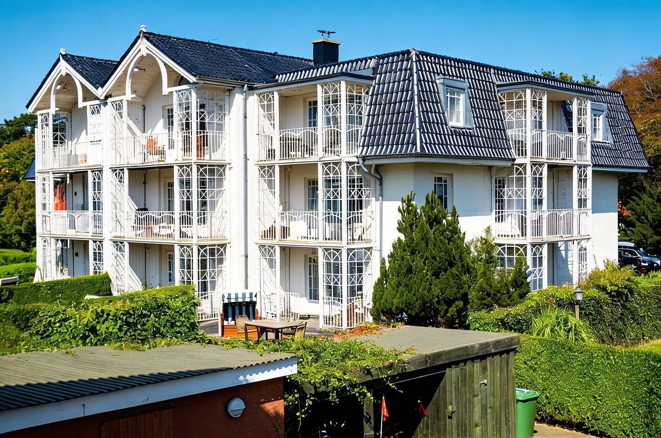 Ganze Wohnung, Ferienwohnung Palais am Südstrand: Sauna, Terrasse & 200 m zum Strand in Wyk auf Föhr (Stadt), Wyk auf Föhr