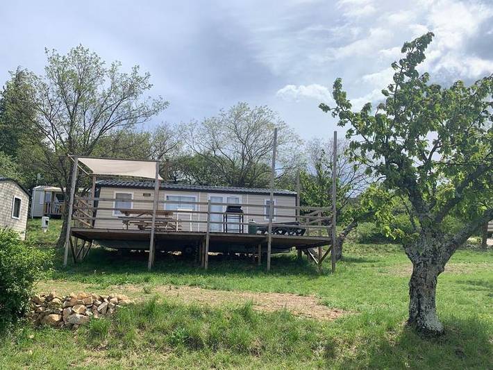 Camping La Résidence d'été - Mobilheim 8 personen - Cottage Prestige Famille Clim - 35 m² - 3 Zimmer - 6/8 pers - Klimaanlage & Plancha in Saint-Remèze, Privas (arrondissement)