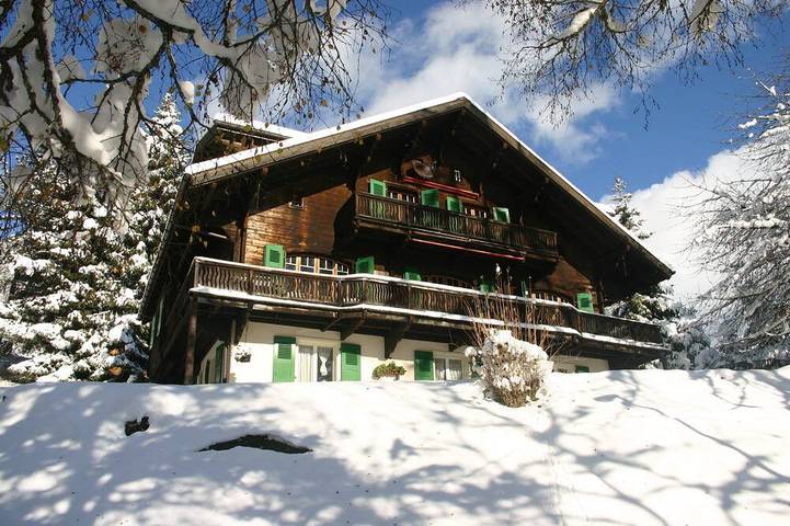 Gîte pour 14 personnes, avec balcon et jardin dans Chesières