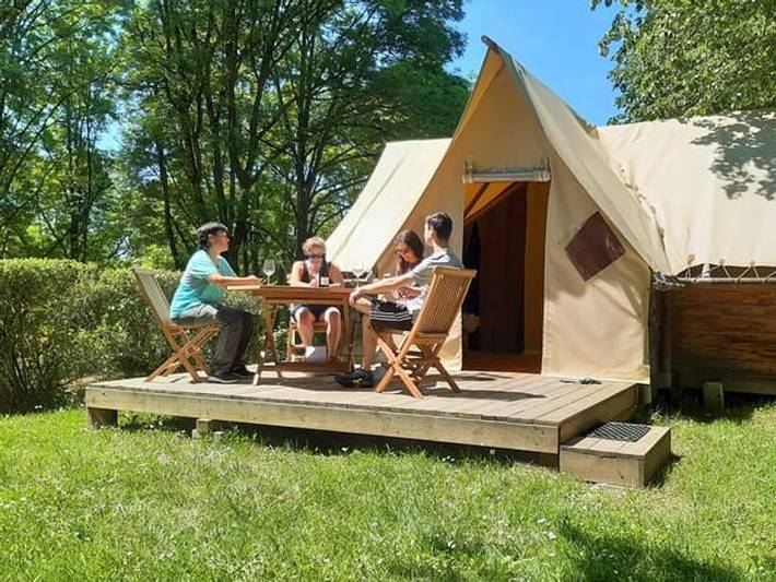 Camping Beau Rivage - Wohnzelt auz holz 4 personen - Lodge Komfort in Ogenne-Camptort, Béarn