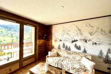 Gîte pour 4 personnes, avec balcon, adapté aux familles à Combloux